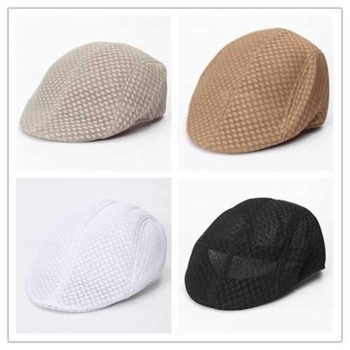 Summer Peaked Cap Newsboy Hat Golf Cabbie Ventair Beret Hat