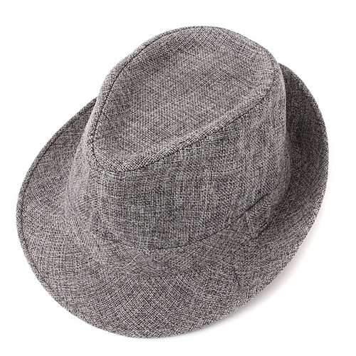 Mens Women Unisex Fedora Hat Trilby Polyester Cotton Blend Panama Beach Sun Cap