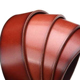 Men Leisure Jeans Pin Buckle Cowhide Leather Belt