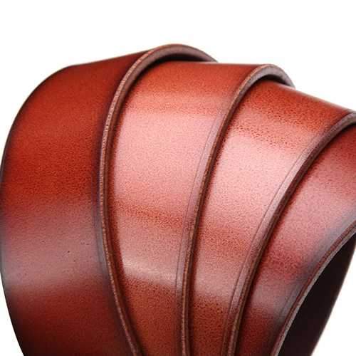Men Leisure Jeans Pin Buckle Cowhide Leather Belt