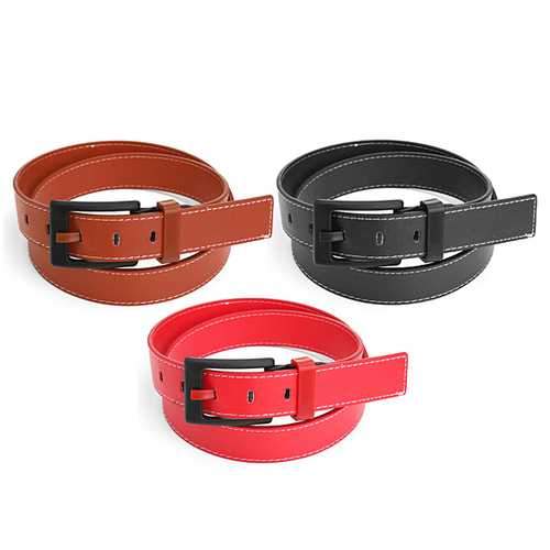 Unisex Women Men Leather Plastic Buckle Strap Jelly Adjust Waist Belt