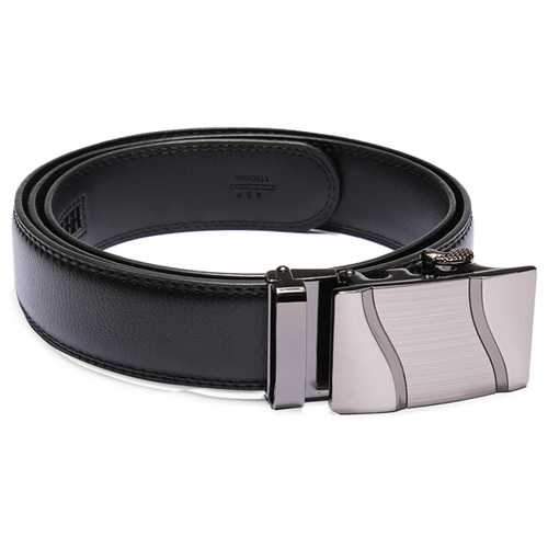 Mens Automatic Buckle Business Leisure Black Leather Belt