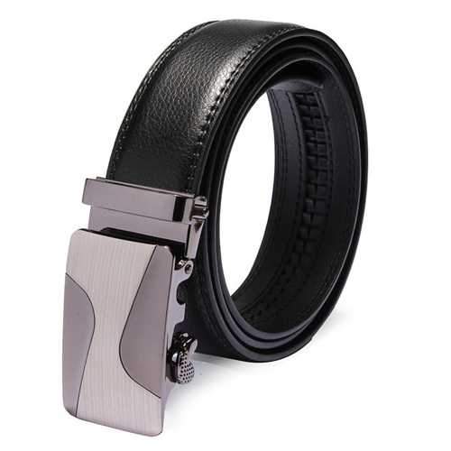 Mens Business Automatic Buckle Leather Cowhide Leisure Belt