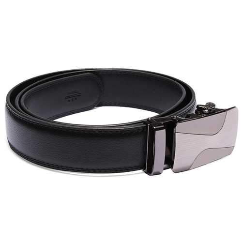 Mens Business Automatic Buckle Leather Cowhide Leisure Belt