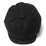 Unisex Women Men Newsboy Flat Cabbie Linen Berets Duckbill Cap Hat