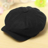 Unisex Women Men Newsboy Flat Cabbie Linen Berets Duckbill Cap Hat