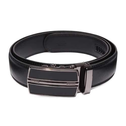 Men's Automatic Buckle Leather Casual Business Black Belt