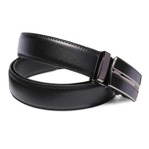 Men's Automatic Buckle Leather Casual Business Black Belt