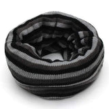 Mens Womens Knit Winter Skull Ski Crochet Beanie Neck Warmer Hat