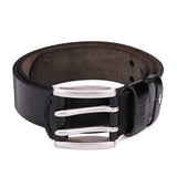 Men's Classic Retro Needle Double Pin Buckle Leather Belt