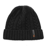 Men Crochet Braided Knit Winter Warm Ski Beanie Wool Cuff Hats Caps