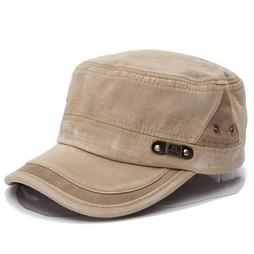 Unisex Cotton Blend Military Washed Baseball Cap