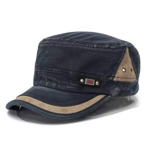 Unisex Cotton Blend Military Washed Baseball Cap