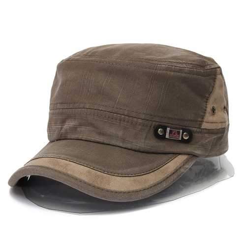Unisex Cotton Blend Military Washed Baseball Cap