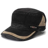 Unisex Cotton Blend Military Washed Baseball Cap