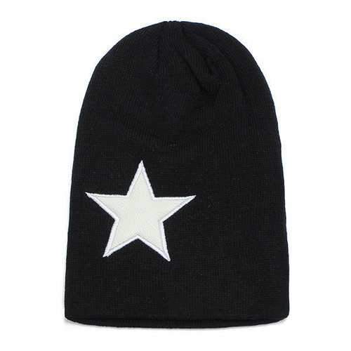 Men Women Warm Winter Star Hip Pop Caps Beanie Knitted Ski Hats