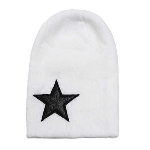 Men Women Warm Winter Star Hip Pop Caps Beanie Knitted Ski Hats