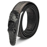 125CM Mens Leather  Polyvinyl Chloride Alligator Alloy Belt