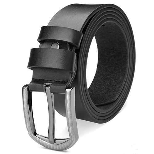 Mens Genuine Big Yards Cowhide Extended Needle Buckle Alloy Belt