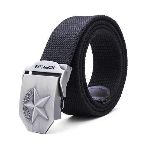 140CM Men's Belt Extended Thickening Canvas Weaving Buckle Strip