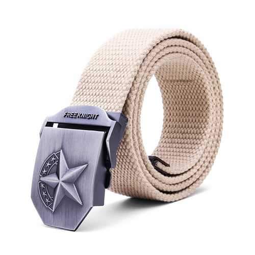 140CM Men's Belt Extended Thickening Canvas Weaving Buckle Strip