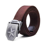 140CM Men's Belt Extended Thickening Canvas Weaving Buckle Strip