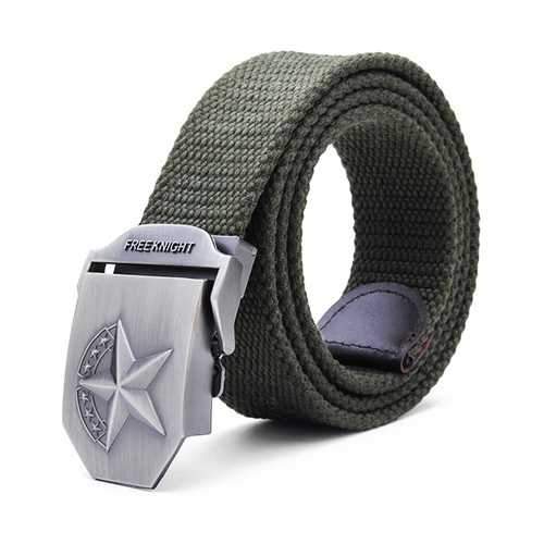 140CM Men's Belt Extended Thickening Canvas Weaving Buckle Strip