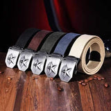 140CM Men's Belt Extended Thickening Canvas Weaving Buckle Strip
