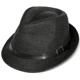 Unisex Braid Fedora Trilby Gangster Cap Beach Sun Straw Panama Hat