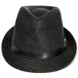 Unisex Braid Fedora Trilby Gangster Cap Beach Sun Straw Panama Hat
