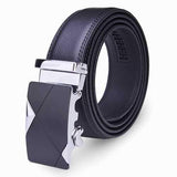 120CM Mens Belt Peritoneal Second Layer Leather  Business Automatic Alloy Buckle Strip