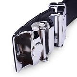 120CM Mens Belt Peritoneal Second Layer Leather  Business Automatic Alloy Buckle Strip