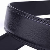 120CM Mens Belt Peritoneal Second Layer Leather  Business Automatic Alloy Buckle Strip