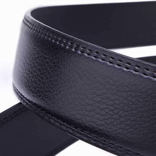 120CM Mens Belt Peritoneal Second Layer Leather  Business Automatic Alloy Buckle Strip