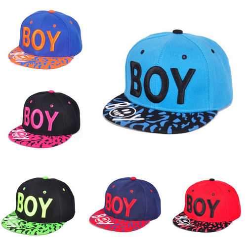 Unisex BOY Letter  Embroidery  Baseball Cap Leopard Brim Snapback Adjustable Hat