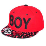 Unisex BOY Letter  Embroidery  Baseball Cap Leopard Brim Snapback Adjustable Hat