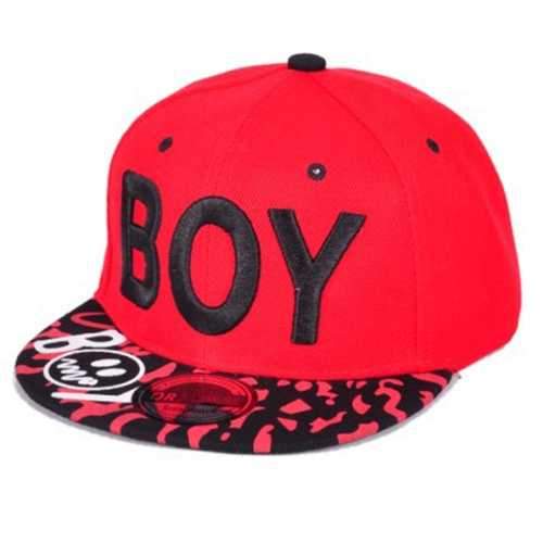 Unisex BOY Letter  Embroidery  Baseball Cap Leopard Brim Snapback Adjustable Hat