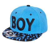 Unisex BOY Letter  Embroidery  Baseball Cap Leopard Brim Snapback Adjustable Hat