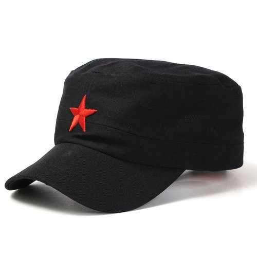 Unisex  Red Star Cotton Army Cadet Military Cap