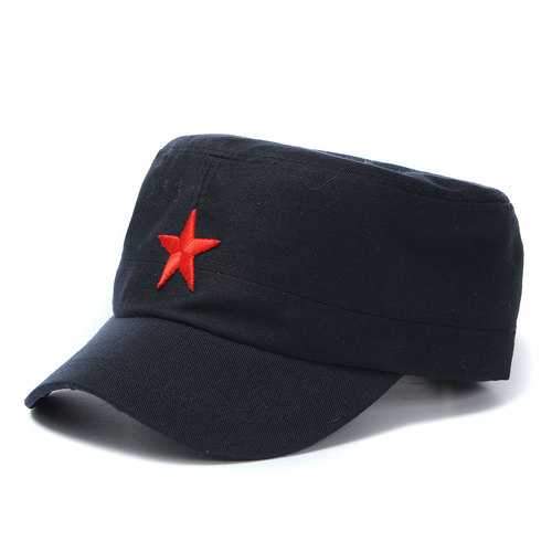 Unisex  Red Star Cotton Army Cadet Military Cap