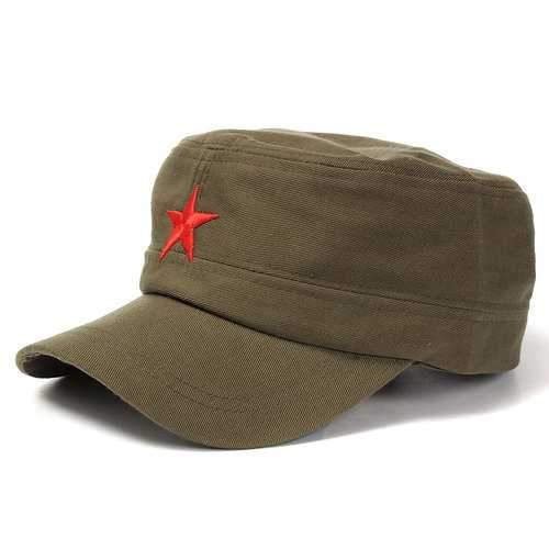 Unisex  Red Star Cotton Army Cadet Military Cap