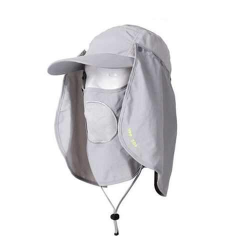Unisex Outdooors Protection Uv Proof Windproof Fishing Cap Neck Face Flap Hat