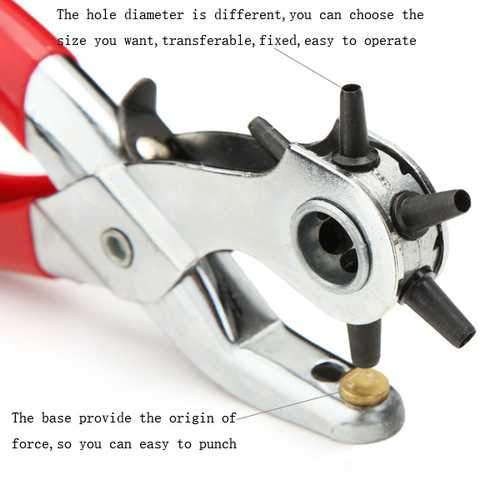 Cardboard Rubber Leather Hole Punch Hand Pliers Belt Holes Punches