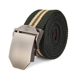 125CM Men Canvas Belt Thickening Alloy Buckle Pants Strip