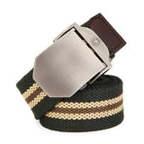 125CM Men Canvas Belt Thickening Alloy Buckle Pants Strip
