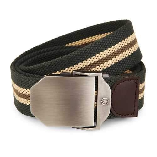 125CM Men Canvas Belt Thickening Alloy Buckle Pants Strip