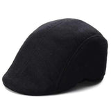 Mens Herringbone Flat Hat Peaked Racing Country Golf Newsboy Beret Cap