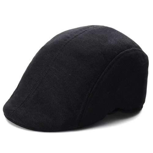 Mens Herringbone Flat Hat Peaked Racing Country Golf Newsboy Beret Cap