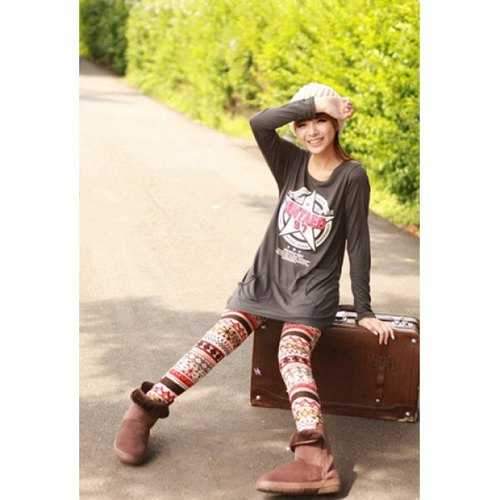 Trendsetter Style High Quality Cotton Special Design Leggings - Red