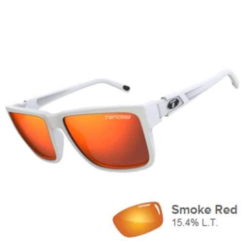 Tifosi Hagen XL Smoke Red Lens Sunglasses - Matte White
